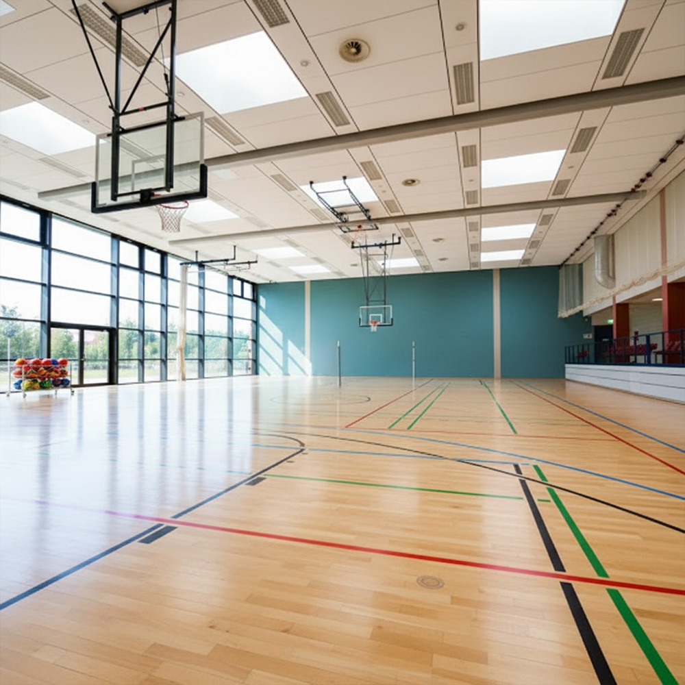 Sporthalle mit einer BMZ ausgestattet