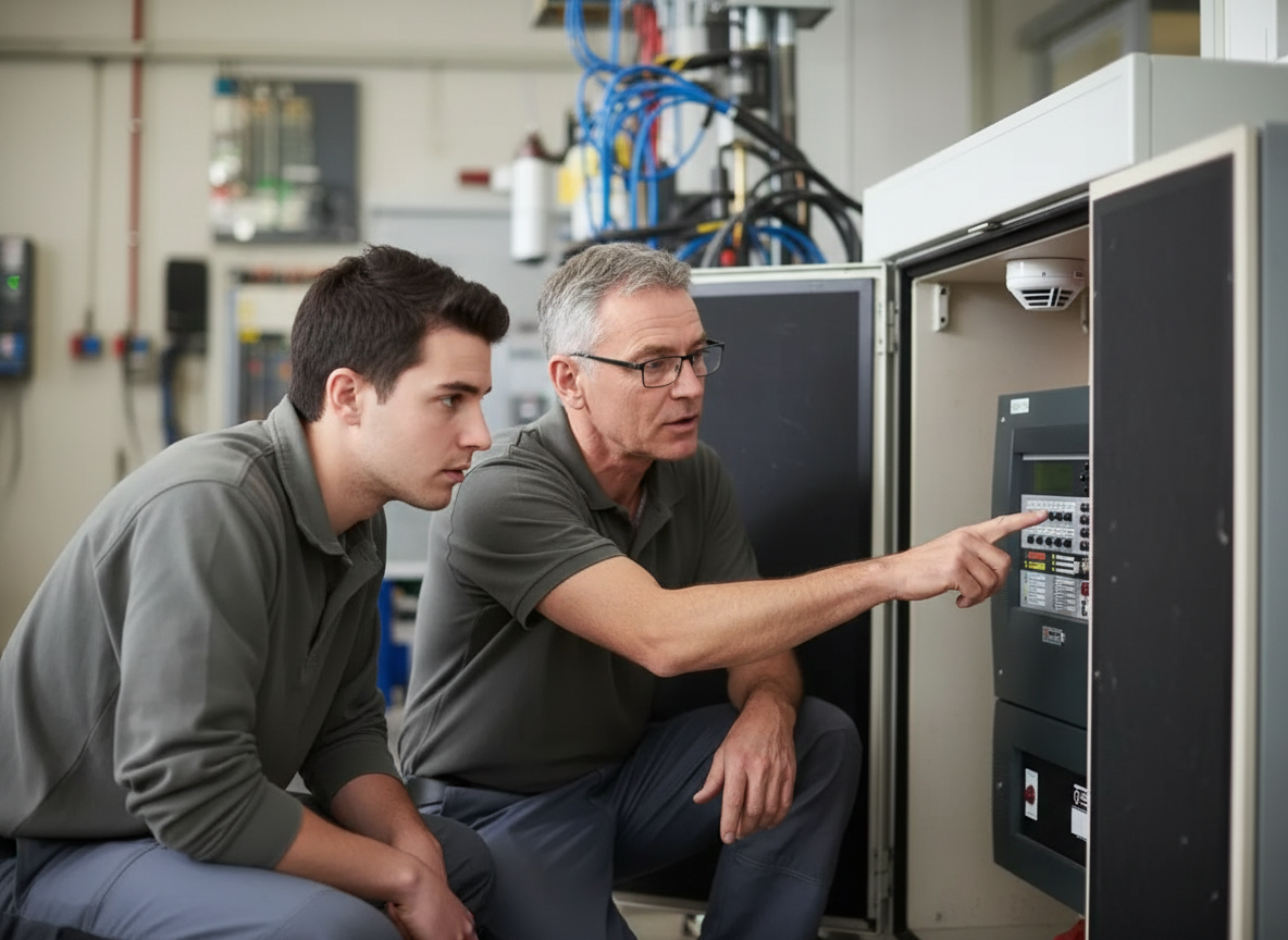 Wartung einer Brandmeldeanlage