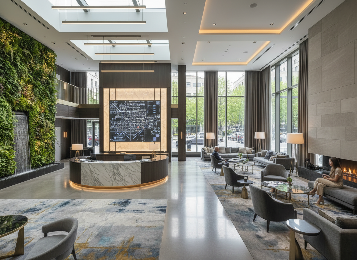 Hotellobby absichern