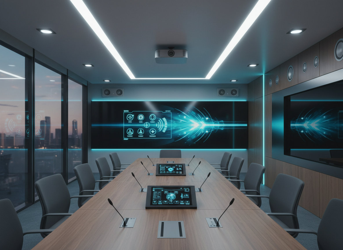 Futuristischer Konferenzraum