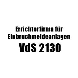 Errichterfirma für Einbruchmeldeanlagen VdS 2130 VDS Logo